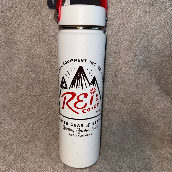 REI Co-op White and Red Hydroflask - Picture 1 of 2